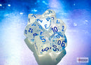 Borealis Icicle/light blue Luminary Polyhedral 7-Dice Set - Image 1