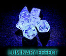 Borealis Icicle/light blue Luminary Polyhedral 7-Dice Set - Image 4