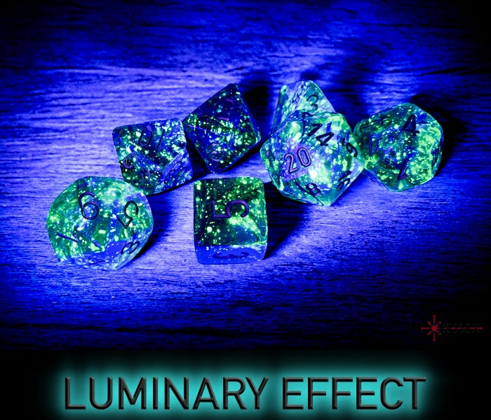Nebula Oceanic/gold Luminary Polyhedral 7-Dice Set - Image 4 - Dice & Accessories - Image - Pop Weasel