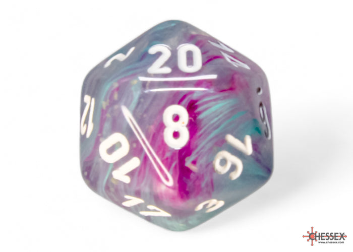 Nebula Wisteria/white Luminary Polyhedral 7-Dice Set - Dice & Accessories - Image - Pop Weasel