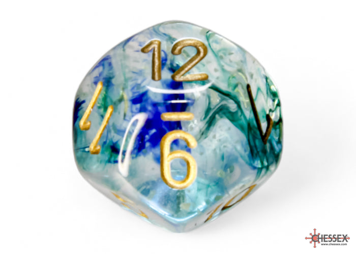 Nebula Oceanic/gold Luminary Polyhedral 7-Dice Set - Image 10 - Dice & Accessories - Image - Pop Weasel