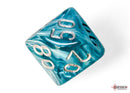 Cirrus Aqua/silver Polyhedral 7-Dice Set