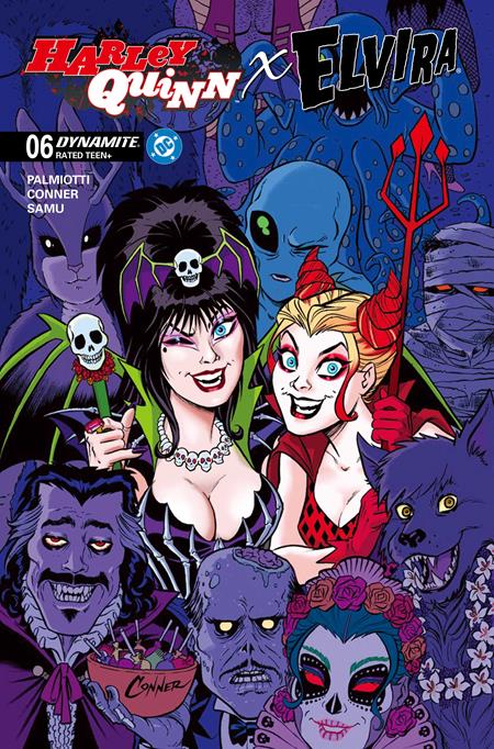 Harley Quinn X Elvira #6 A Amanda Conner Party - Image