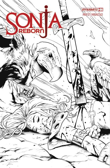 Sonja Reborn #6  K Greg Land Line Art Var