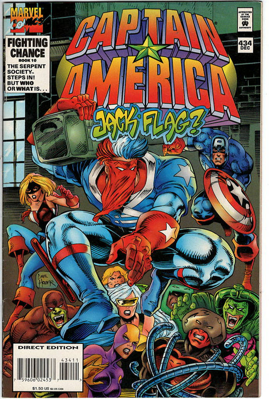Pre-Owned - Captain America #434  (December 1994) Scanned Image Pop Weasel Pre-Owned Comics
