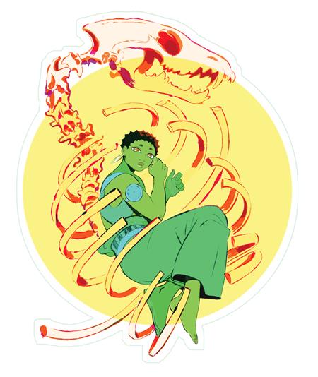 Cry Wolf Girl Sticker - Image