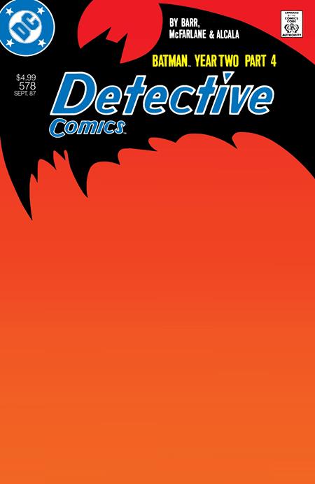Detective Comics #578 Facsimile Edition  B Blank Card Stock Var (year Two Part 4 Of 4)