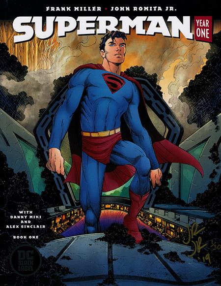 Df Superman Year One #1 Elite Gold Signature Series Signed By John Romita Jr