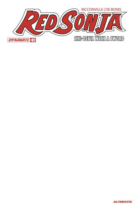 Red Sonja She Devil With A Sword #1 F Blank Authentix Var - Image
