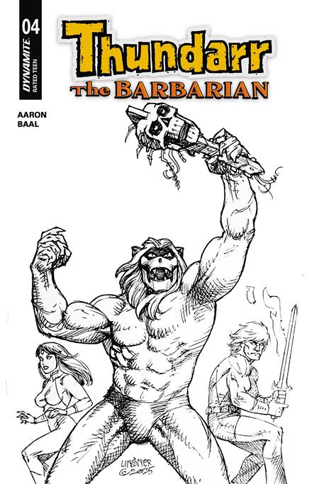 Thundarr The Barbarian #4  L Joseph Michael Linsner Line Art Var