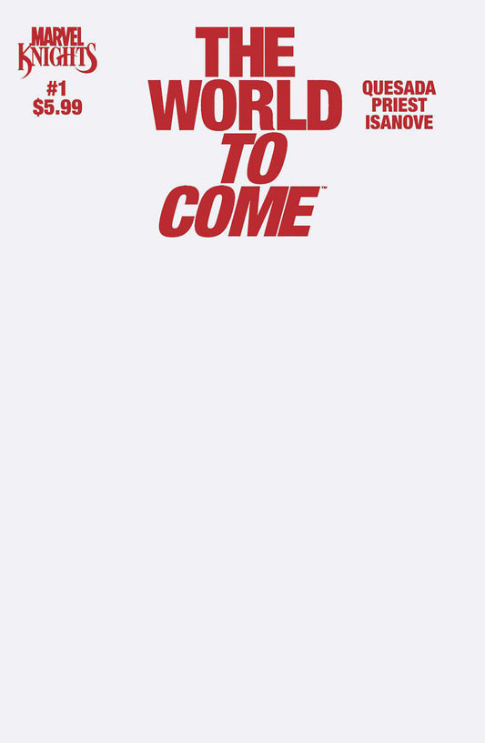 MARVEL KNIGHTS: THE WORLD TO COME #1 BLANK COVER VARIANT - Image