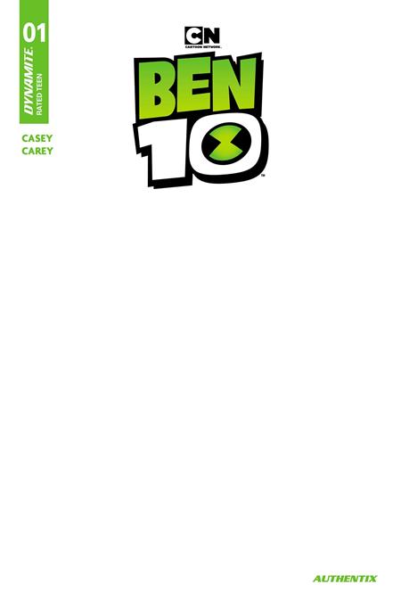 Ben 10 #1 2nd Ptg  C Blank Authentix Var
