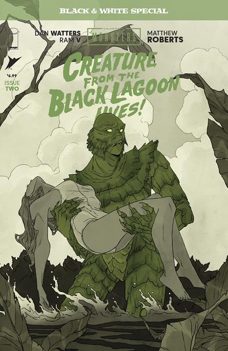 Universal Monsters Creature From The Black Lagoon Lives Black & White Special #2 (of 2)  B Abigail Larson Var