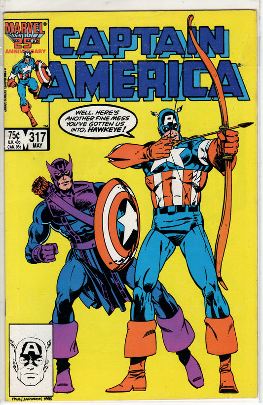 Pre-Owned - Captain America #317  (May 1986) Scanned Image Pop Weasel Pre-Owned Comics