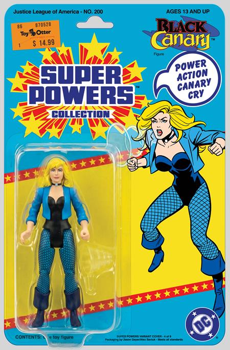 Justice League Of America #200 Facsimile Edition  B Jason Geyer & Alex Saviuk Black Canary Super Powers Action Figure Var