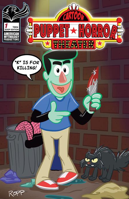 Cartoon Puppet Horror Theater #1 E Adrian Ropp Zoop Var - Image