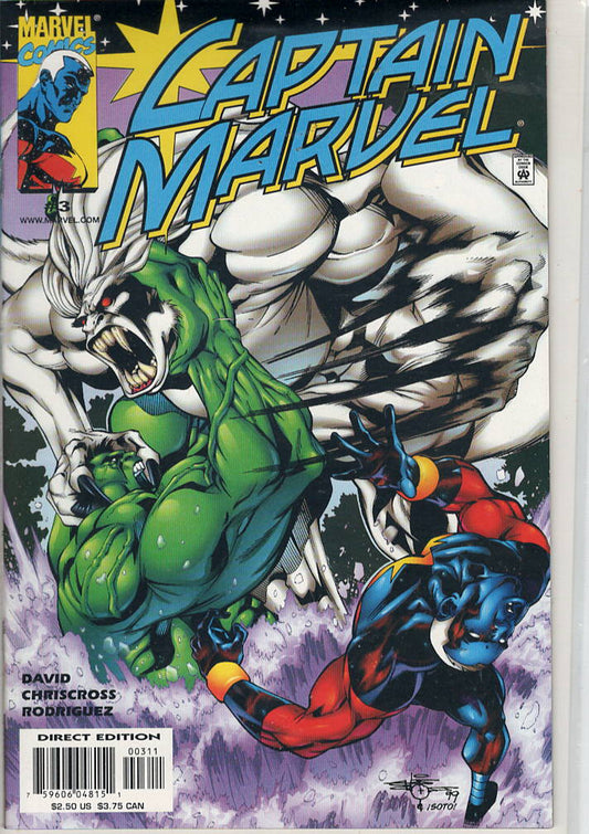 Pre-Owned - Captain Marvel #3  (March 2000) Scanned Image Pop Weasel Pre-Owned Comics