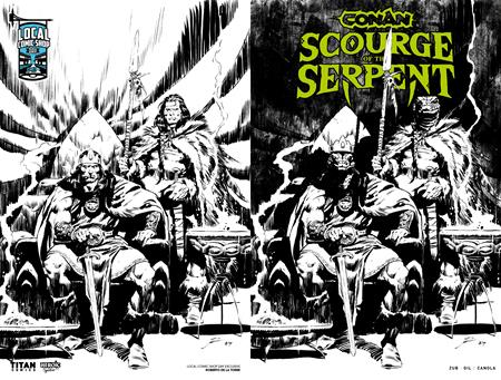 Conan The Barbarian Scourge Of The Serpent #1 (Of 4) J Roberto De La Torre Lcsd Exclusive Inks Wraparound Var (MR) Allocations May Occur - Image