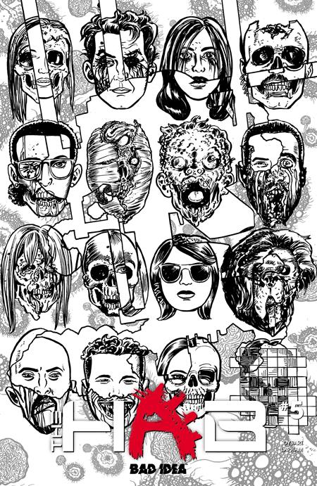 Hab #5 (Of 5) D David Lapham Bw Infected Skulls Var - Image