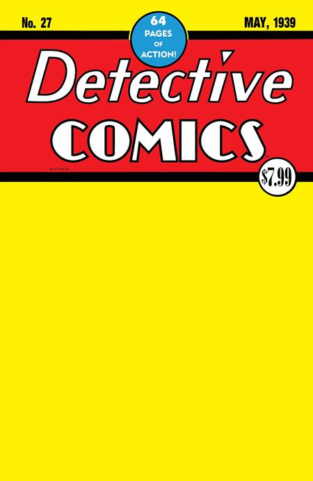 Detective Comics #27 Facsimile Edition  C Blank Card Stock Var (2026)