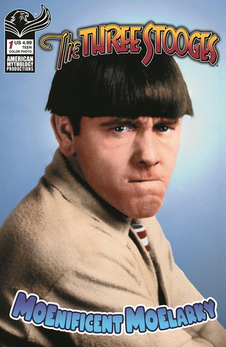 Three Stooges Magnificent Moelarky #1 B Color Photo Var - Image
