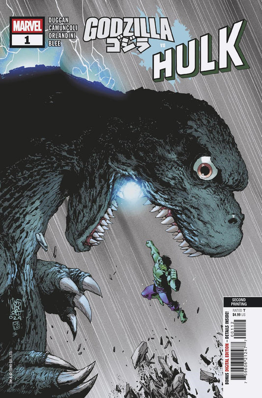 GODZILLA VS. HULK #1 GIUSEPPE CAMUNCOLI 2ND PRINTING VARIANT - Image