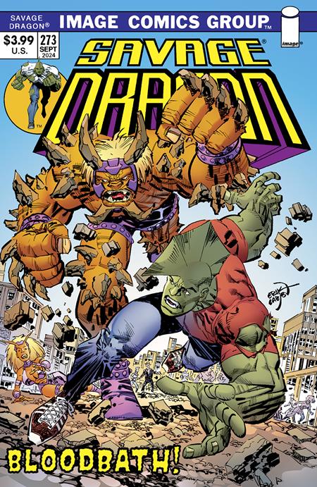 Savage Dragon #273  B Erik Larsen 70s Trade Dress Var image