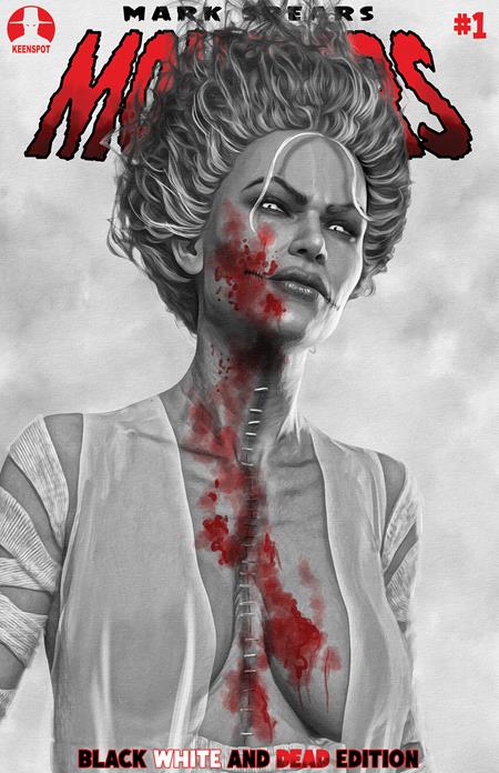 Mark Spears Monsters #1 7Th Printing Black White & Dead Edition B Mark Spears The Crimson Bride Var - Image