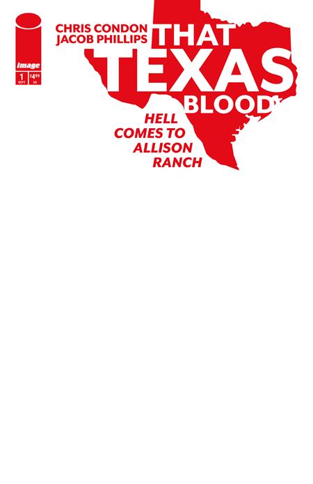 That Texas Blood Hell Comes To Allison Ranch #1 (of 6)  E Blank Sketch Var
