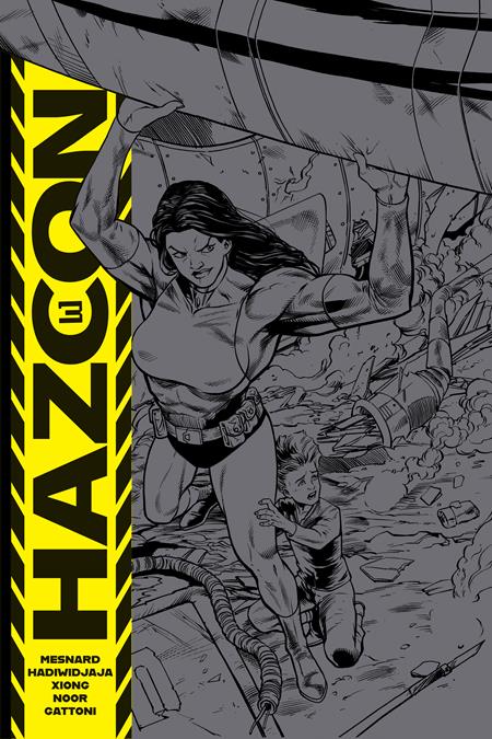 Hazcon #3 (of 5)  D 5 Copy Donny Hadiwidjaja Unlock Black Embossed Uv Var  - Image