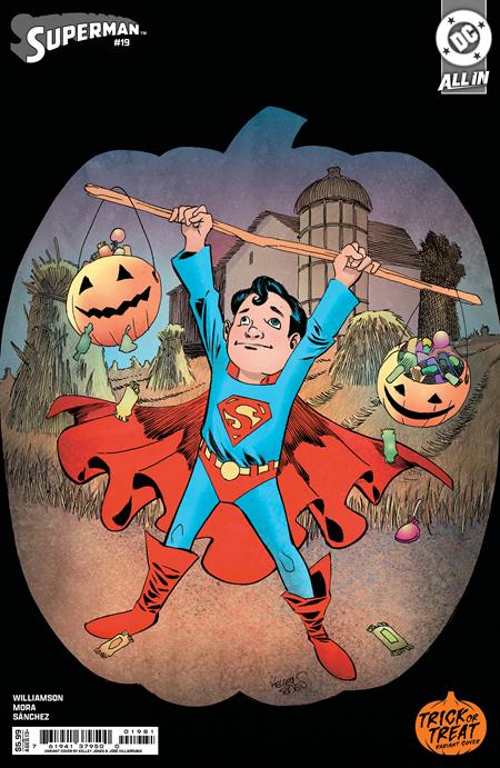 Superman #19  E Kelley Jones Trick Or Treat Card Stock Var image