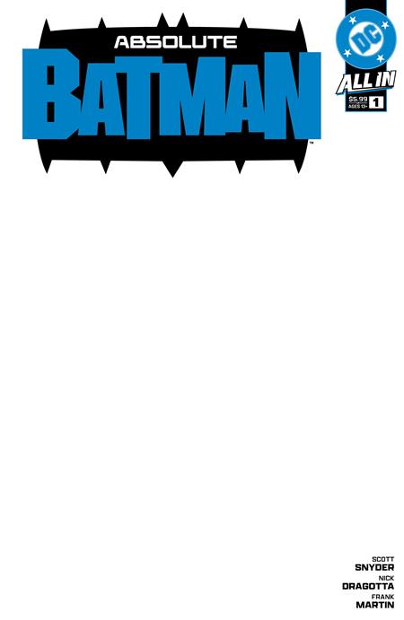 Absolute Batman #1  I Blank Card Stock Var image