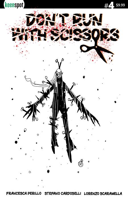 Dont Run With Scissors #4  C Stefano Cardoselli Black And White Var