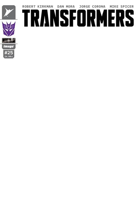 Transformers #25  H Blank Sketch Decepticon Var
