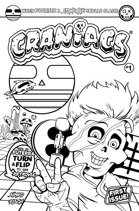 Craniacs #1 (of 4)  D Joe Simko Color Your Own Flip Cover Var
