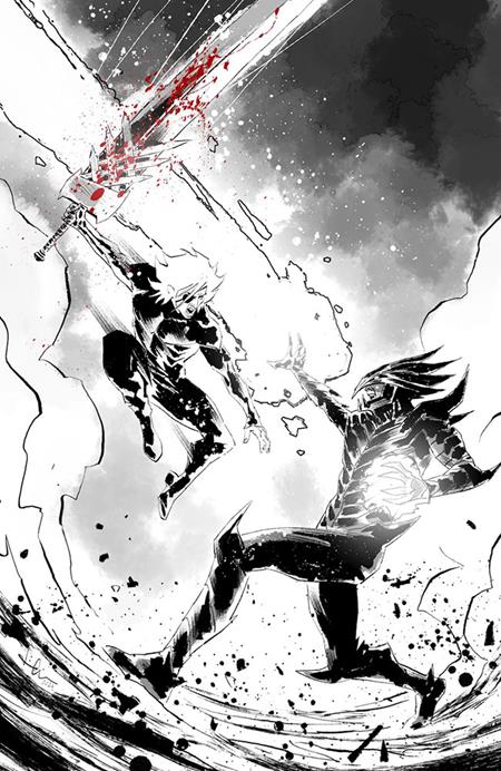 Lost Fantasy #13  E Luca Casalanguida Black And White And Blood Virgin Cardstock Var