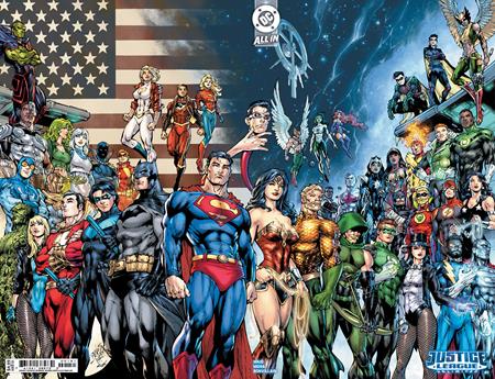 Justice League Unlimited #1  E Ed Benes Wraparound Card Stock Var image