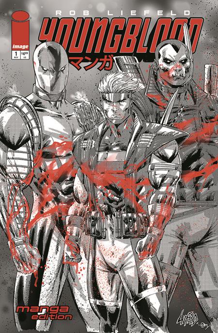 Youngblood #1 (2025)  M Rob Liefeld Manga B&w Var