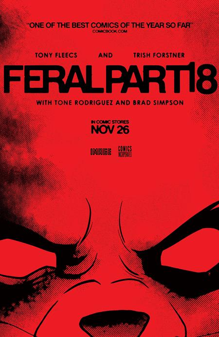 Feral #18  B Tony Fleecs & Trish Forstner Movie Poster Homage Var