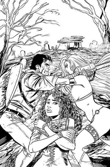 Red Sonja Vs Army Of Darkness #5  I 1:15 Inc Tim Seeley Line Art Virgin Var - Image