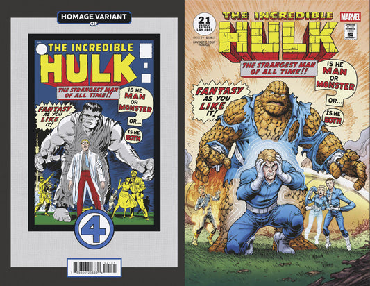 INCREDIBLE HULK #21 TODD NAUCK FANTASTIC FOUR HOMAGE VARIANT image