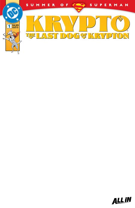 Krypto The Last Dog Of Krypton #1 (of 5)  D Blank Card Stock Var - Image