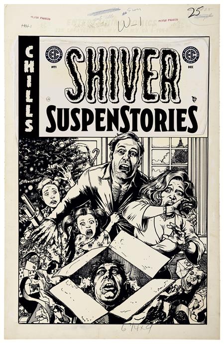 Ec Shiver Suspenstories #1  | One Shot  D Inc 1:20 Darick Robertson B&w Artist Edition Var image