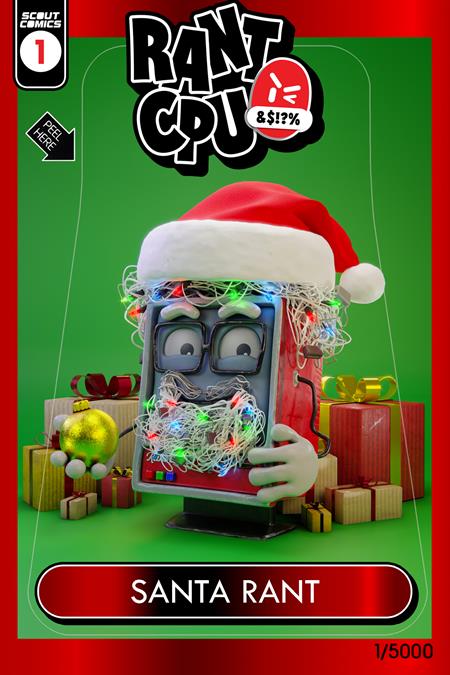 Rant Cpu Christmas Special #1  | One Shot  B Santa Claus Garbage Pail Kids Homage Var image