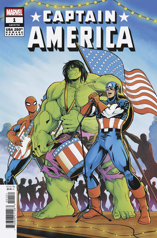 CAPTAIN AMERICA #1 LUCIANO VECCHIO 250TH HOMAGE VARIANT - Image