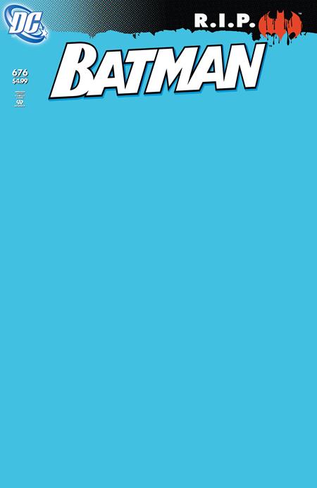 Batman #676 Facsimile Edition  C Blank Card Stock Var