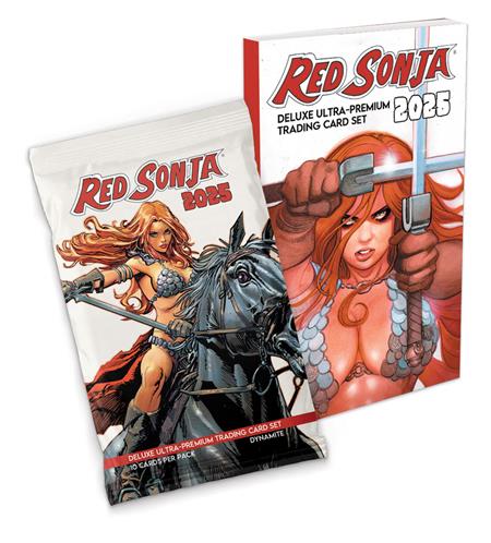 Red Sonja 2025 Deluxe Ultra-premium Trading Card Set Mini-box Foil-pack - Comic Accessories - Image - Pop Weasel
