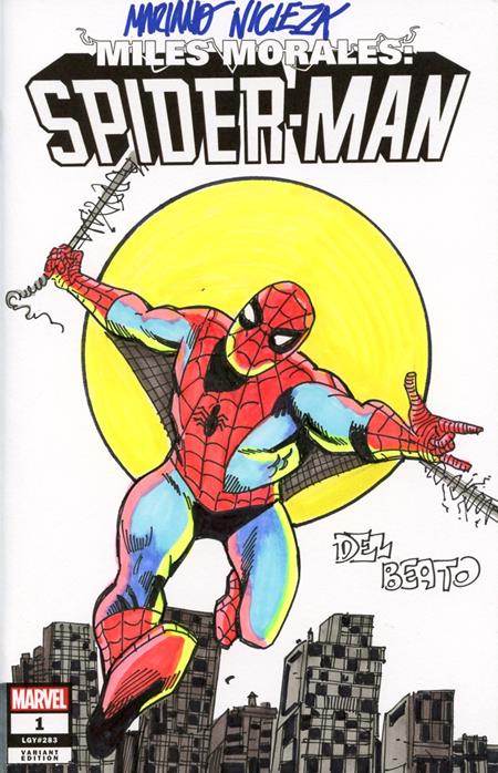 Df Marvel Comics Commissioned Cover Art Signed And Remarked By Mariano Nicieza And Joe Delbeato With Spider-Man Sketch - Image - Comics - Image - Pop Weasel