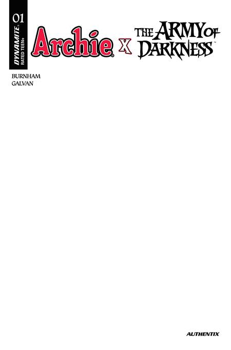 Archie X Army Of Darkness #1 F Blank Authentix Var - Image