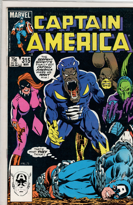 Pre-Owned - Captain America #315  (March 1986) Scanned Image Pop Weasel Pre-Owned Comics